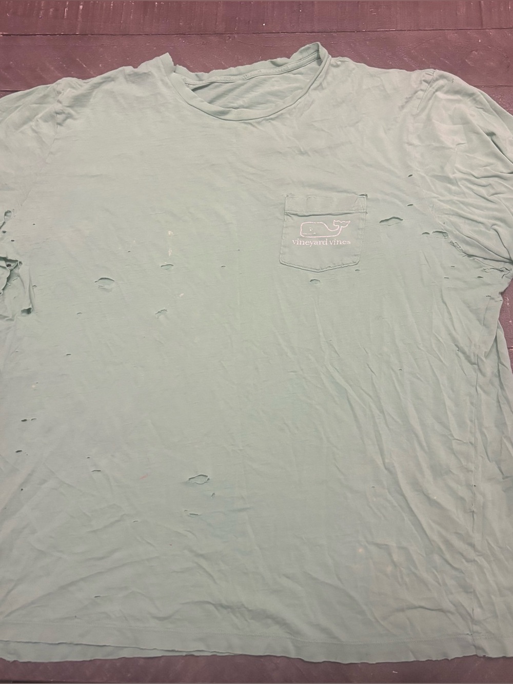 Vineyard Vines Distressed Thrashed Green T-shirt Men’s XL
